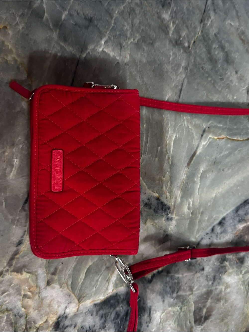 Vera Bradley Quilted Red Crossbody Wallet